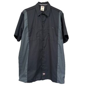 Dickies Mens L Mechanic Shop Shirt Garage Motorcycle Biker Workwear Grunge